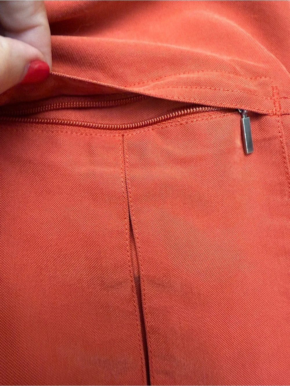 The North Face long sleeve, button-up, rust/orange - size L